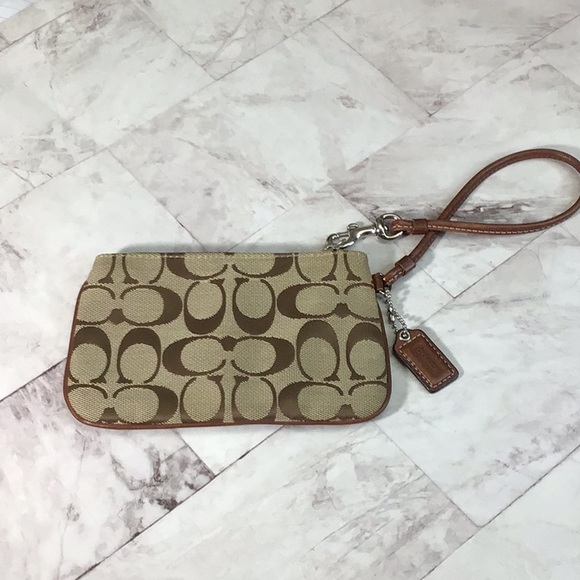 COACH Signature Mini Wristlet - Picture 1 of 6